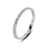 CZ Rhodium Plated Silver Ring NSR-3901-RP